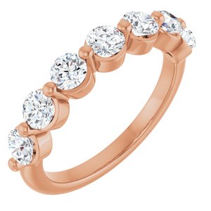 14K Rose Gold 1 1/8 CTW Lab-Grown Diamond Anniversary Band
