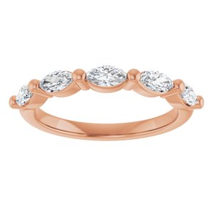 14K Rose Gold 3/4 CTW Natural Diamond Anniversary Band