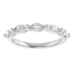 14K White Gold 3/4 CTW Natural Diamond Anniversary Band