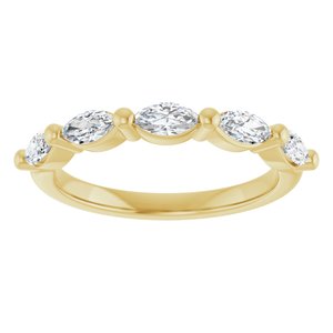 14K Yellow Gold 3/4 CTW Natural Diamond Anniversary Band