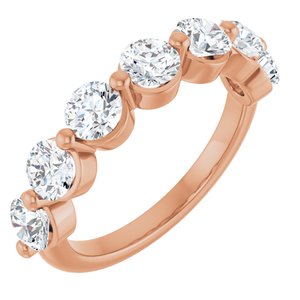 10K Rose Gold 1 5/8 CTW Natural Diamond Anniversary Band