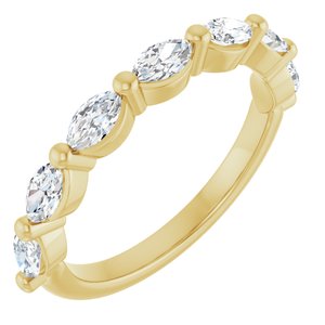 14K Yellow Gold 9/10 CTW Natural Diamond Anniversary Band