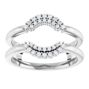 Platinum 1/5 CTW Lab-Grown Diamond  Ring Guard