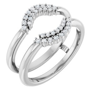 Platinum 1/5 CTW Lab-Grown Diamond  Ring Guard
