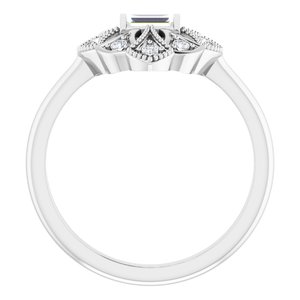 Sterling Silver 1/5 CTW Natural Diamond Vintage-Inspired Ring