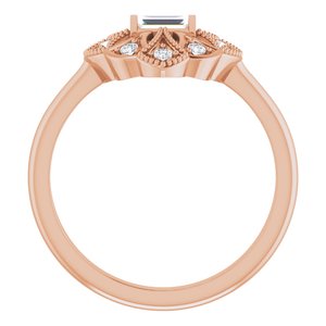14K Rose Gold 1/5 CTW Natural Diamond Vintage-Inspired Ring