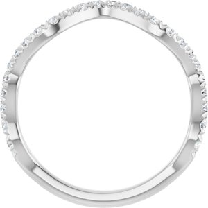 14K White 1/3 CTW Natural Diamond French-Set Anniversary Band