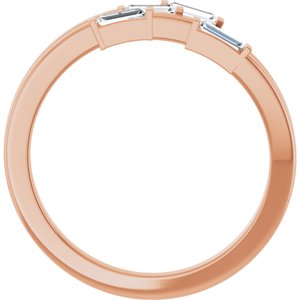 14K Rose Gold 1/4 CTW Natural Diamond Geometric Ring