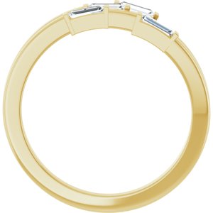 14K Yellow Gold 1/4 CTW Natural Diamond Geometric Ring