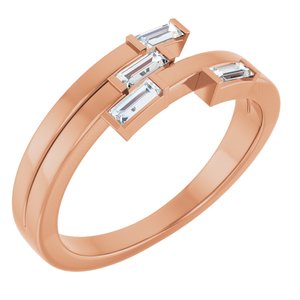 14K Rose Gold 1/4 CTW Natural Diamond Geometric Ring