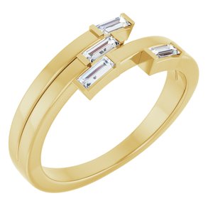 14K Yellow Gold 1/4 CTW Natural Diamond Geometric Ring