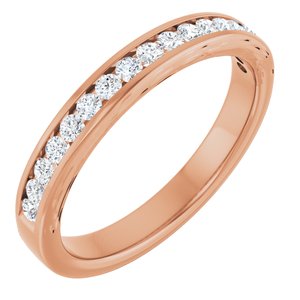 14K Rose Gold 1/4 CTW Diamond Anniversary Band
