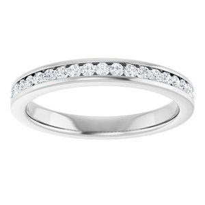 14K White Gold 9/10 CTW Diamond Anniversary Band
