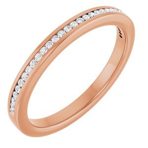 14K Rose Gold 1/8 CTW Lab-Grown Diamond Anniversary Band