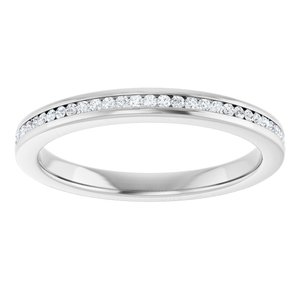 Platinum 1/8 CTW Lab-Grown Diamond Anniversary Band