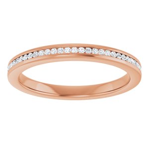 14K Rose Gold 1/8 CTW Lab-Grown Diamond Anniversary Band