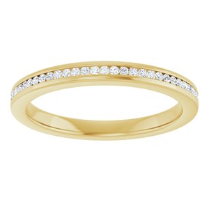 14K Yellow Gold 1/8 CTW Lab-Grown Diamond Anniversary Band