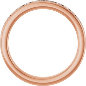 14K Rose Gold 3/8 CTW Natural Diamond Anniversary Band