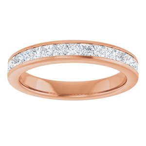 14K Rose Gold 3/8 CTW Natural Diamond Anniversary Band