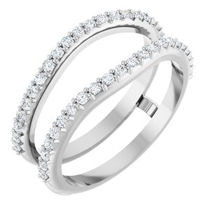 Platinum 1/3 CTW Lab-Grown Diamond  Ring Guard