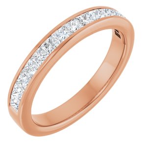 14K Rose Gold 3/8 CTW Natural Diamond Anniversary Band