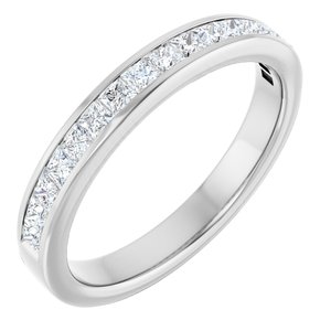Platinum 5/8 CTW Lab-Grown Diamond Anniversary Band