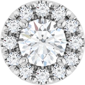14K White Gold 1/3 CTW Lab Grown Diamond Pendant