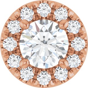 14K Rose Gold 1/3 CTW Lab Grown Diamond Pendant