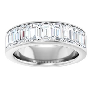 Platinum 3 1/6 CTW Natural Diamond Anniversary Band