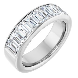 Platinum 3 1/6 CTW Natural Diamond Anniversary Band