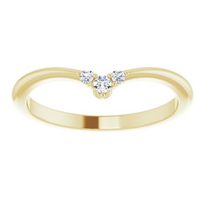 14K Yellow .05 CTW Natural Diamond Matching Band