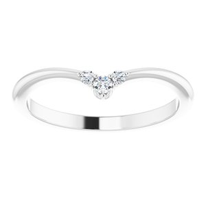 14K White .05 CTW Natural Diamond Matching Band