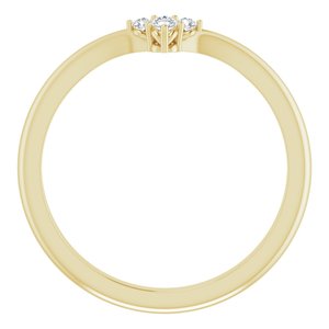 14K Yellow .05 CTW Natural Diamond Matching Band
