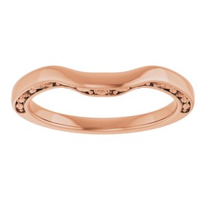 14K Rose Floral Matching Band