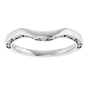 Platinum Floral Matching Band