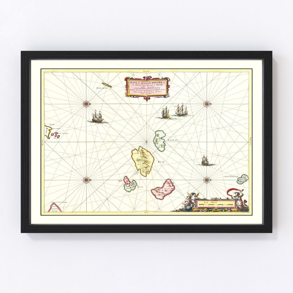 Vintage Map of Western Isles of Scotland 1665
