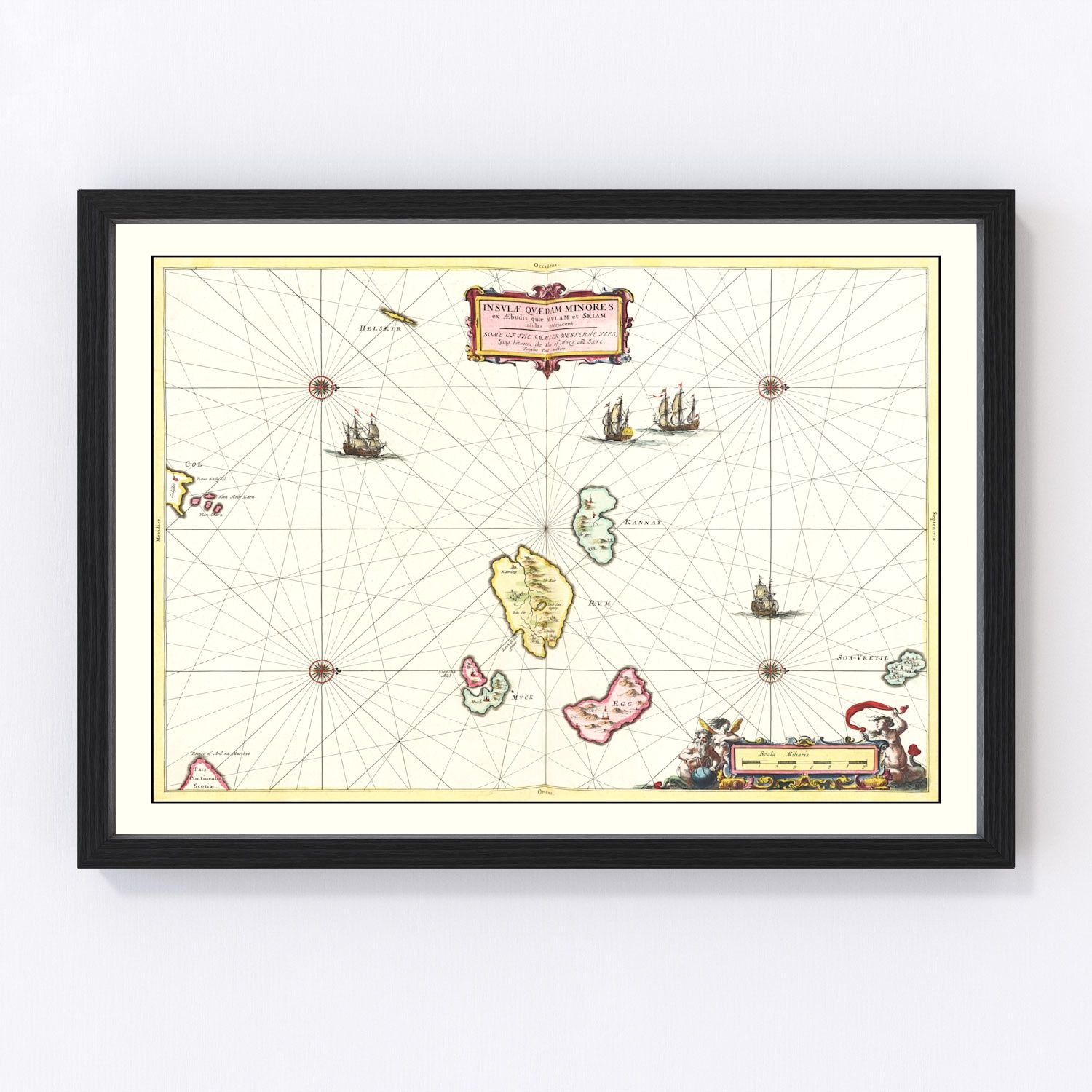 Vintage Map of Western Isles of Scotland 1665