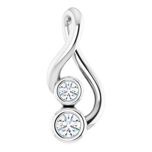 Platinum .07 CTW Natural Diamond Hold You Forever® Pendant