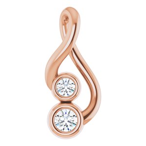14K Rose Gold .07 CTW Natural Diamond Hold You Forever® Pendant