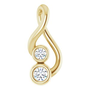 14K Yellow Gold .07 CTW Natural Diamond Hold You Forever® Pendant