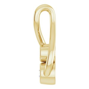 14K Yellow Gold .07 CTW Natural Diamond Hold You Forever® Pendant
