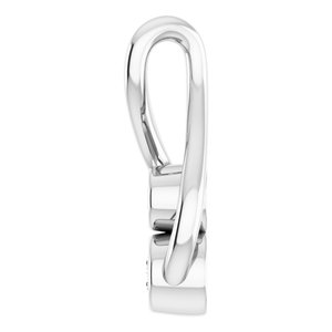 Sterling Silver .07 CTW Natural Diamond Hold You Forever® Pendant