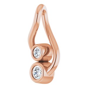 14K Rose Gold .07 CTW Natural Diamond Hold You Forever® Pendant