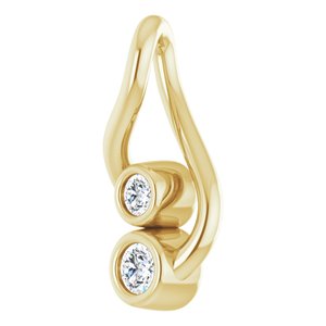 14K Yellow Gold .07 CTW Natural Diamond Hold You Forever® Pendant