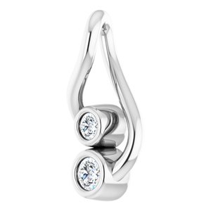 Sterling Silver .07 CTW Natural Diamond Hold You Forever® Pendant