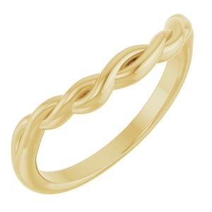 18K Yellow Twisted Contour Band