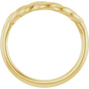 18K Yellow Twisted Contour Band