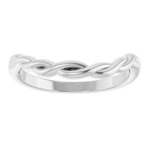 Platinum Twisted Contour Band
