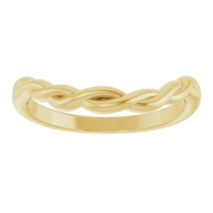 18K Yellow Twisted Contour Band