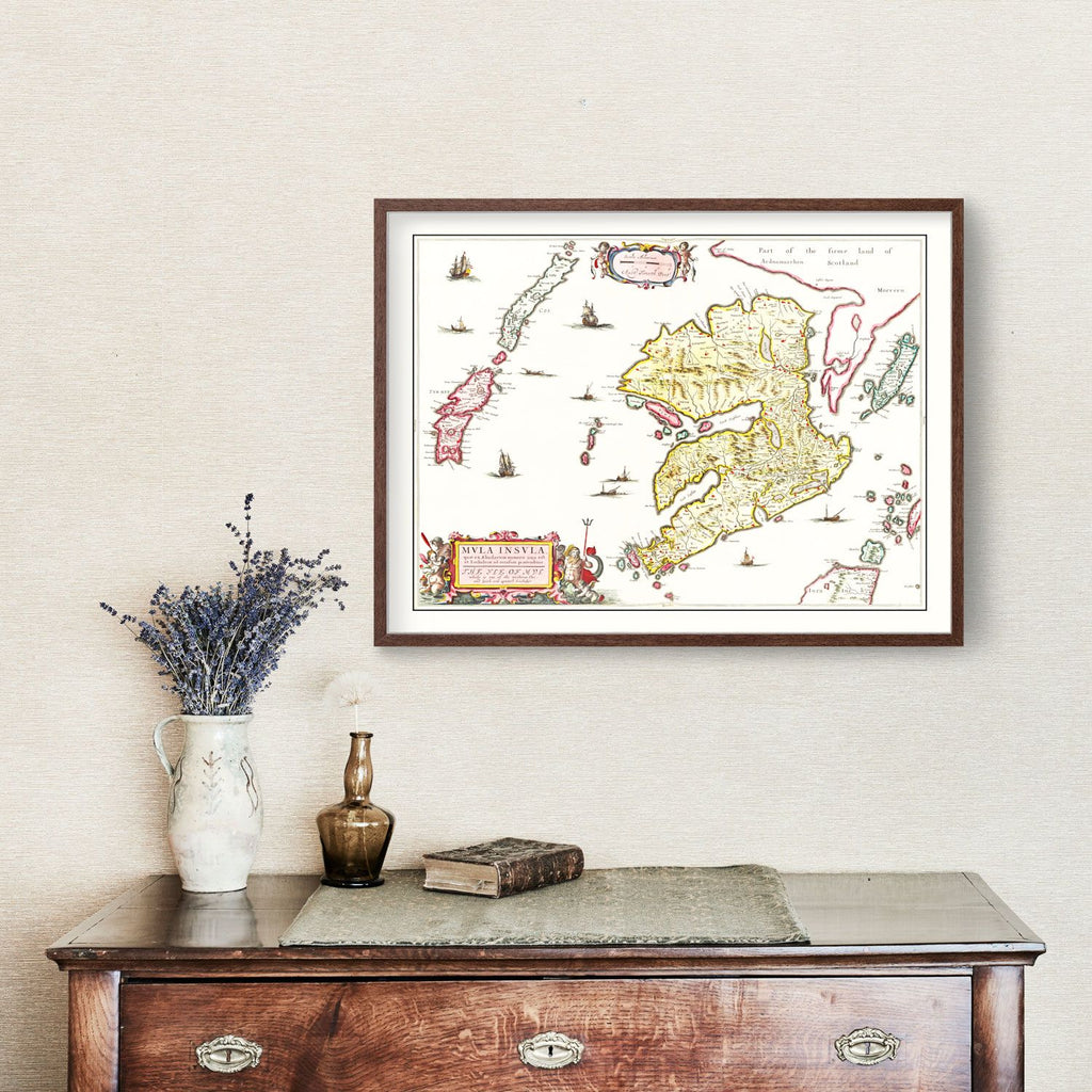 Vintage Map of the Isle of Mull 1665